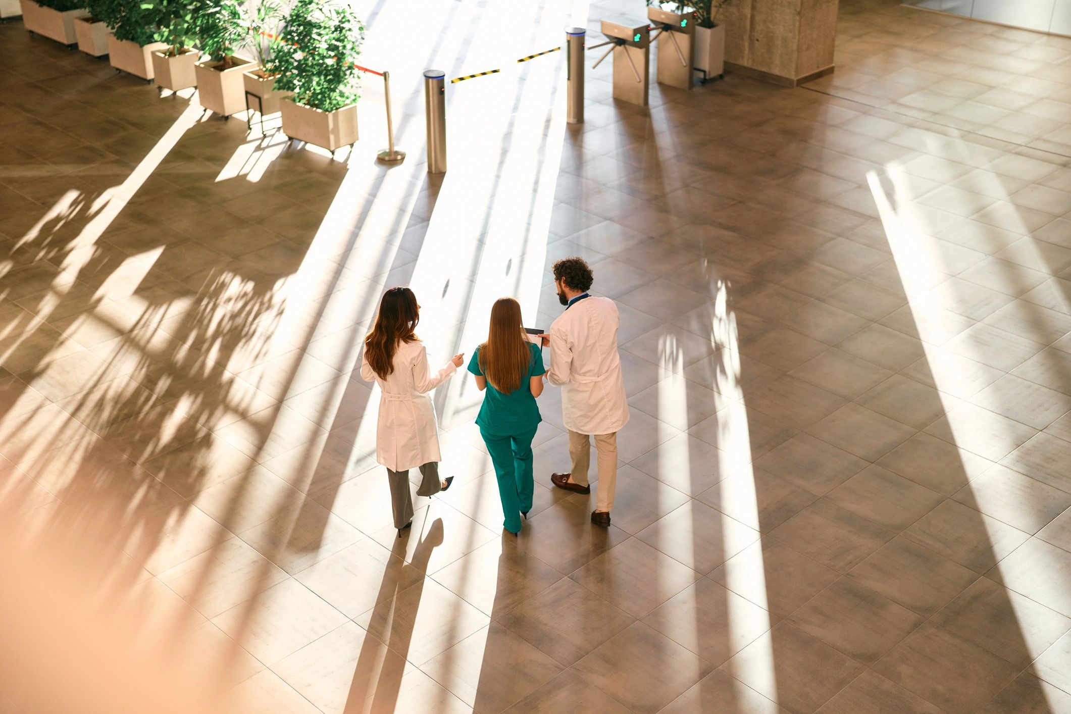 Medical team collaborating in a healthcare facility